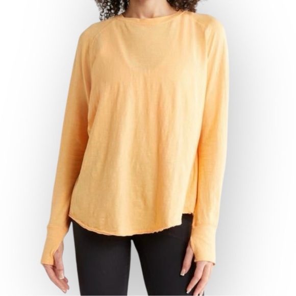 Zella Tops - NWOT Zella Relaxed Washed Long Sleeve Slub Tee